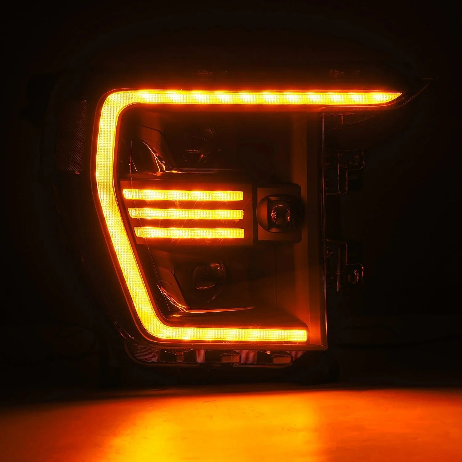 21-23 Ford F150 PRO-Series Halogen Projector Headlights Black | AlphaRex