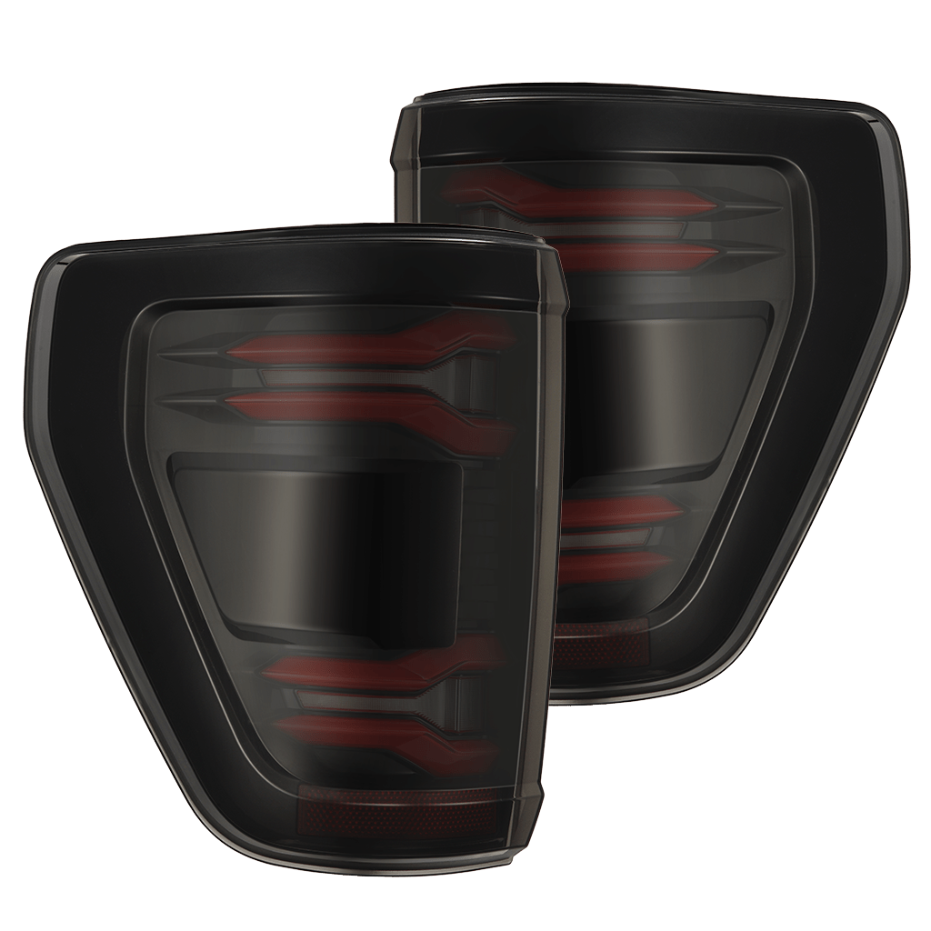 21-23 Ford F150 (with BLIS) LUXX-Series LED Tail Lights Black-Red | AlphaRex