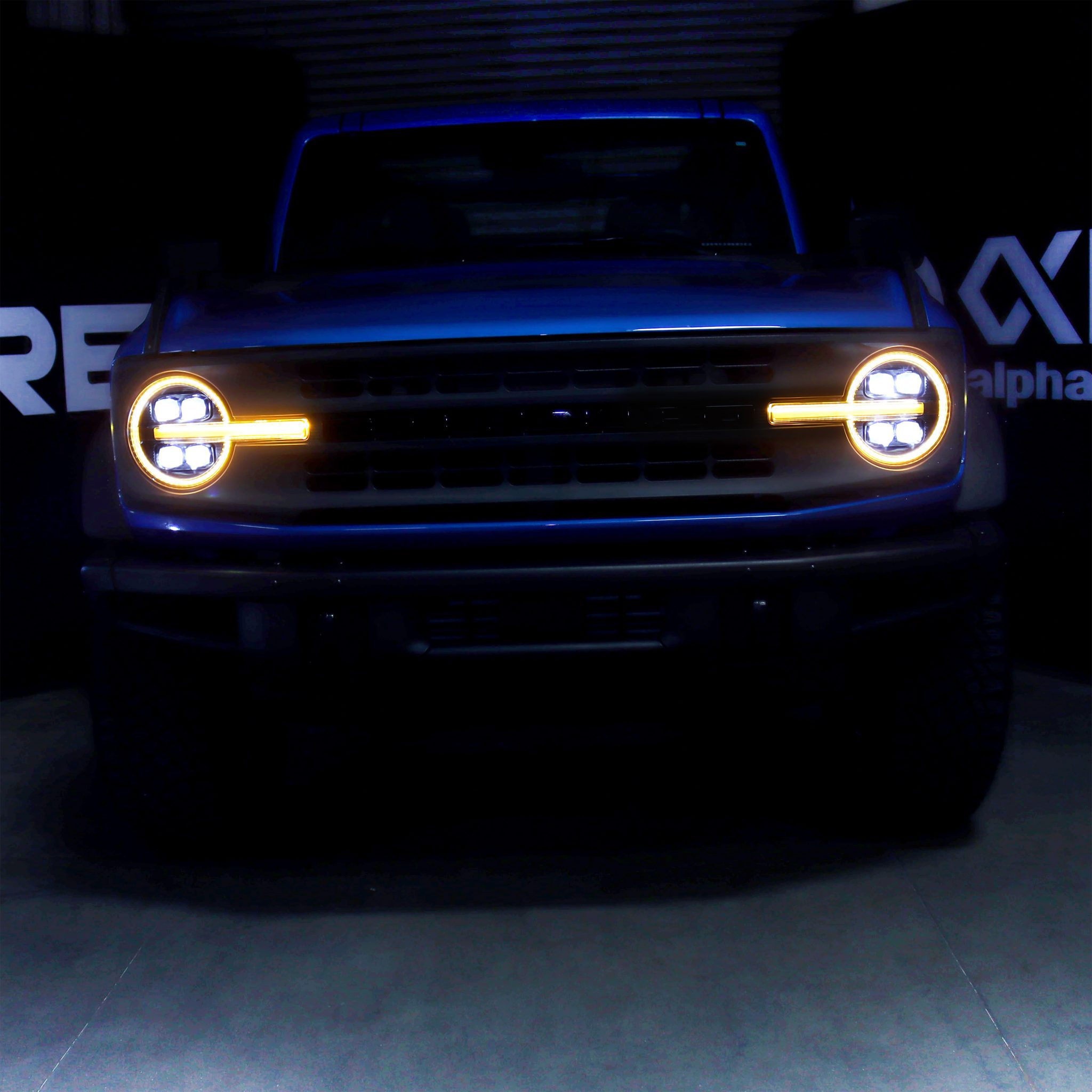 21-25 Ford Bronco / 22-25 Ford Bronco Raptor NOVA-Series LED Projector Headlights Alpha-black | AlphaRex