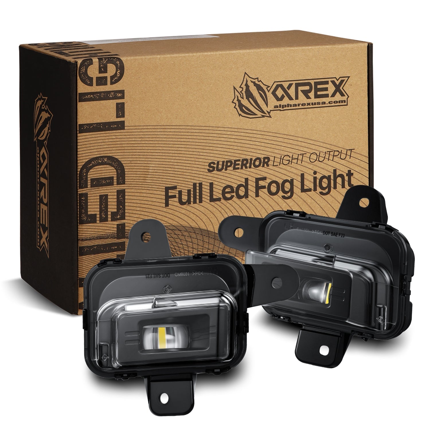 22-25 GMC Serria 1500 DoubleTap Dual Color LED Projector Fog Lights | AlphaRex