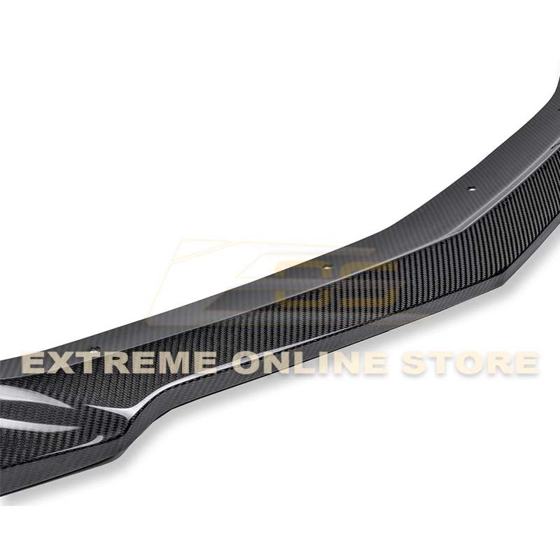 Chevrolet Camaro 6th Gen SS ZL1 Conversion Gloss Black Carbon Fiber Front Lip Splitter 2016-2018