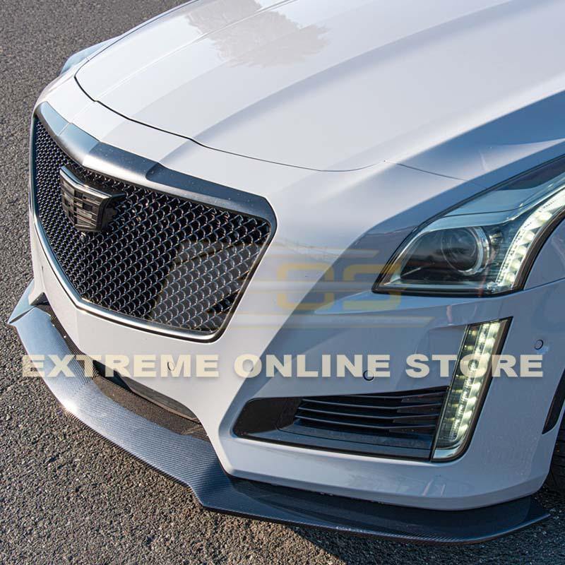 2014-19 Cadillac CTS Carbon Fiber Front Splitter & Side Skirts - Extreme Online Store