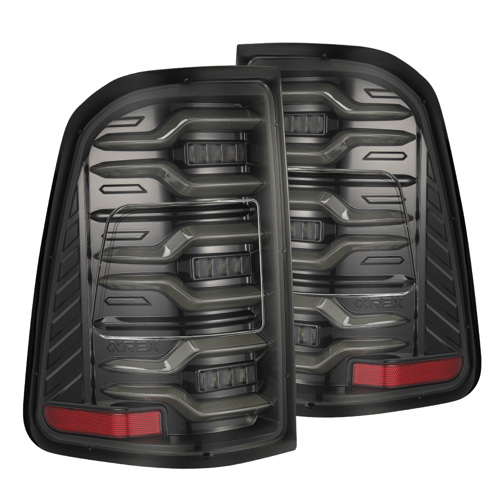 25 Ram 1500 LUXX-Series LED Tail Lights Alpha-Black | AlphaRex