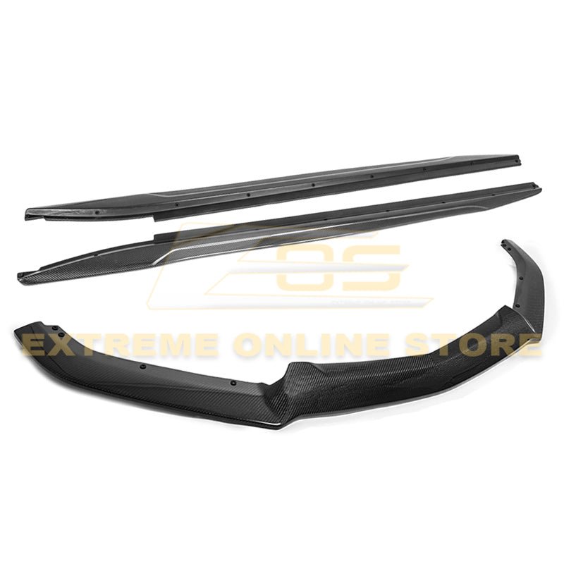 Cadillac CTS Alpha Carbon Fiber Front Splitter Side Skirts Aero Kit 2014-2019