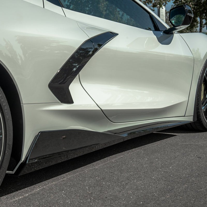 Chevrolet Corvette C8 5VM Carbon Fiber Side Skirts Rocker Panels 2020-Up