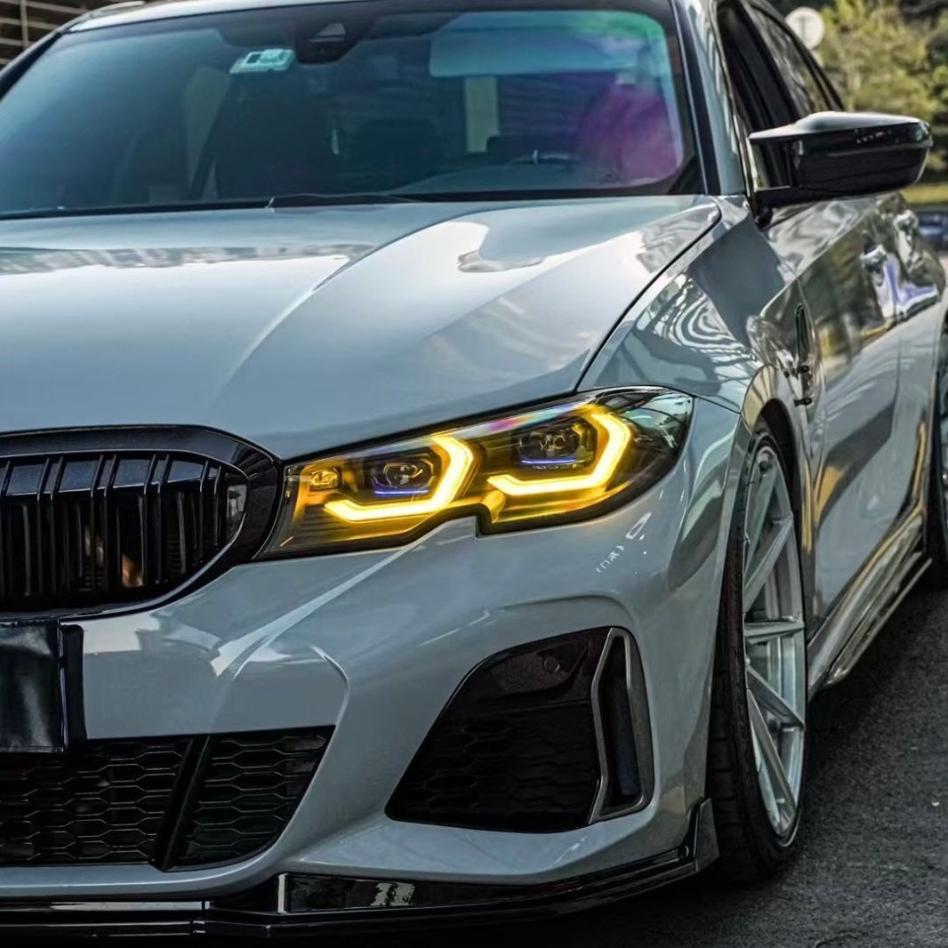 BMW G20 3 Series Laser Style LED Headlights White/Yellow (2019 - 2022 Non-Laser Only)