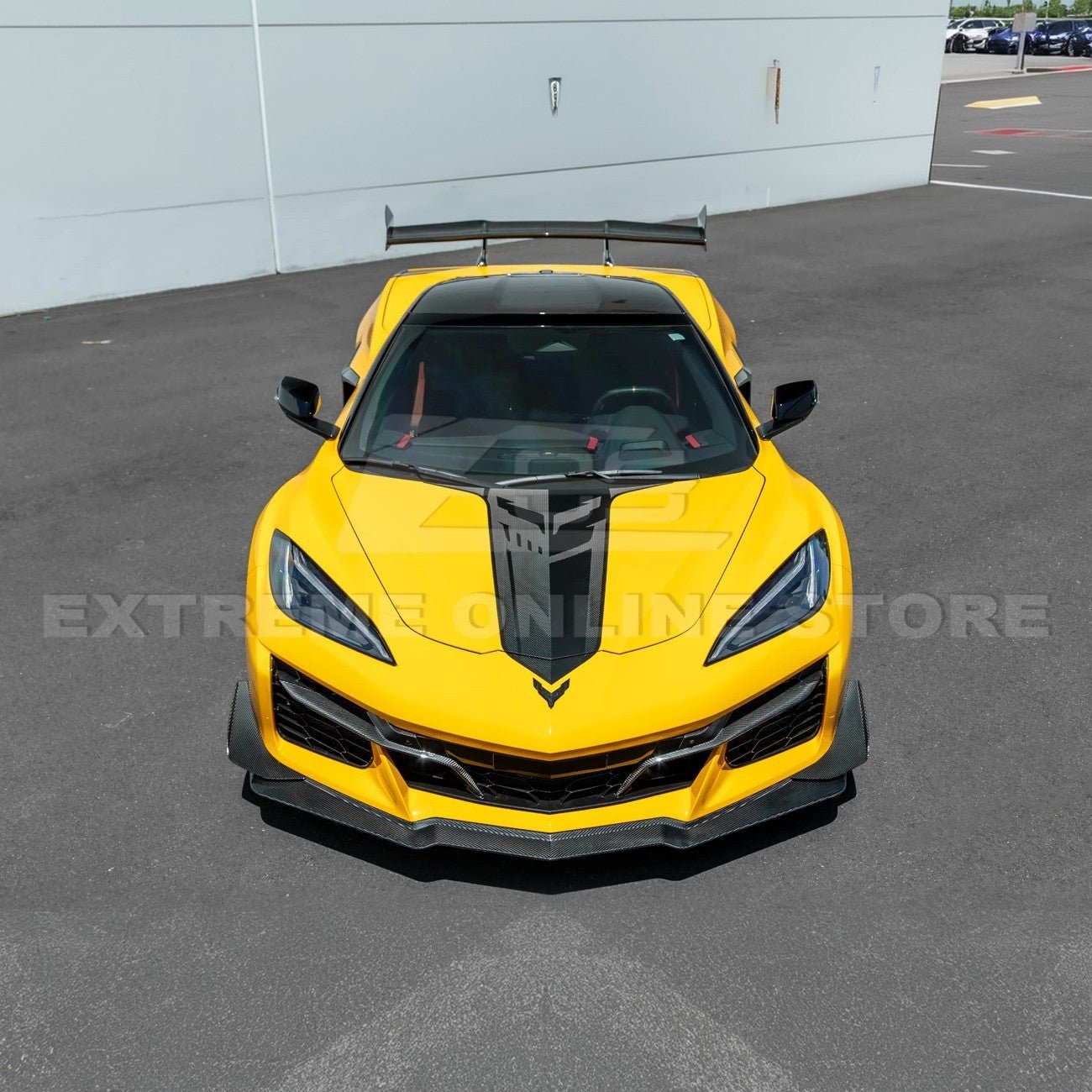 Chevrolet Corvette C8 Z06 Z07 Style Dry Carbon Fiber Extended Front Lip Splitter Canards 2023-Present