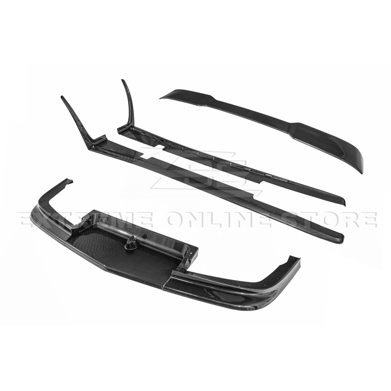 Chevrolet Corvette C5 ZR1 Style Gloss Black Front Lip Side Skirts Rear Spoiler Kit 1997-2004