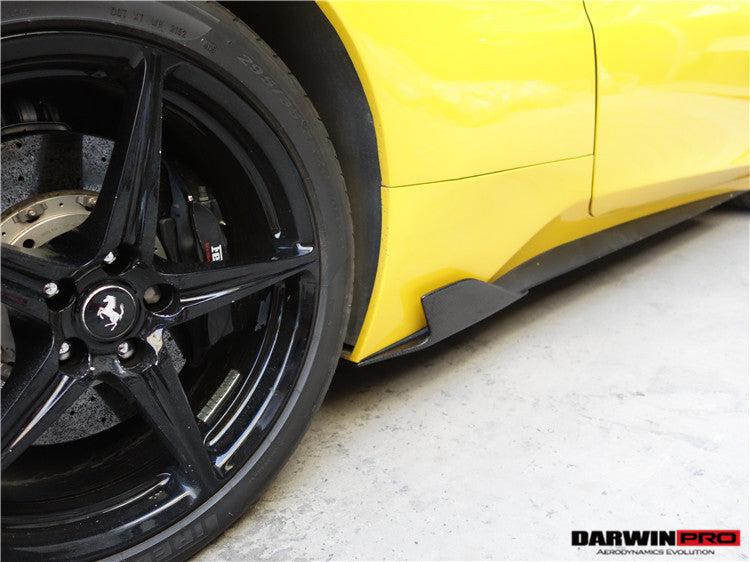 2010 - 2015 Ferrari 458 Coupe/Spyder Speciale Style Carbon Fiber Side Skirts Canards
