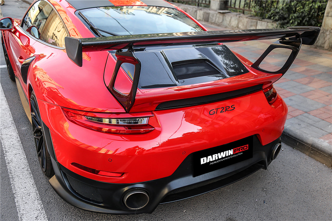 2016 - 2019 Porsche 911 991.2 Carrera & S GT2RS Style Partial Carbon Fiber Rear Bumper