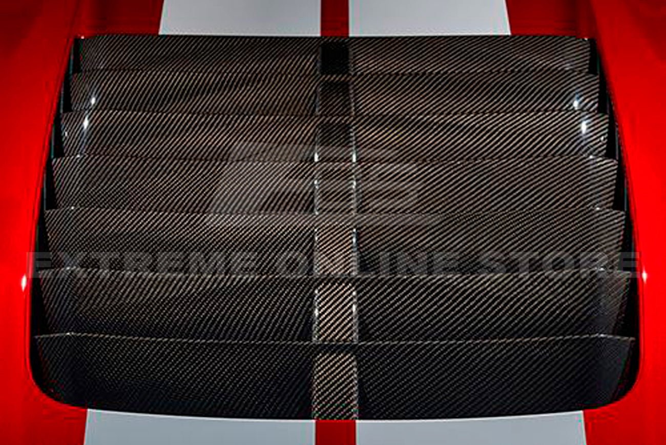 Ford Mustang S550 GT500 Factory Style Dry Carbon Fiber Hood Vent Cover 2020-2023