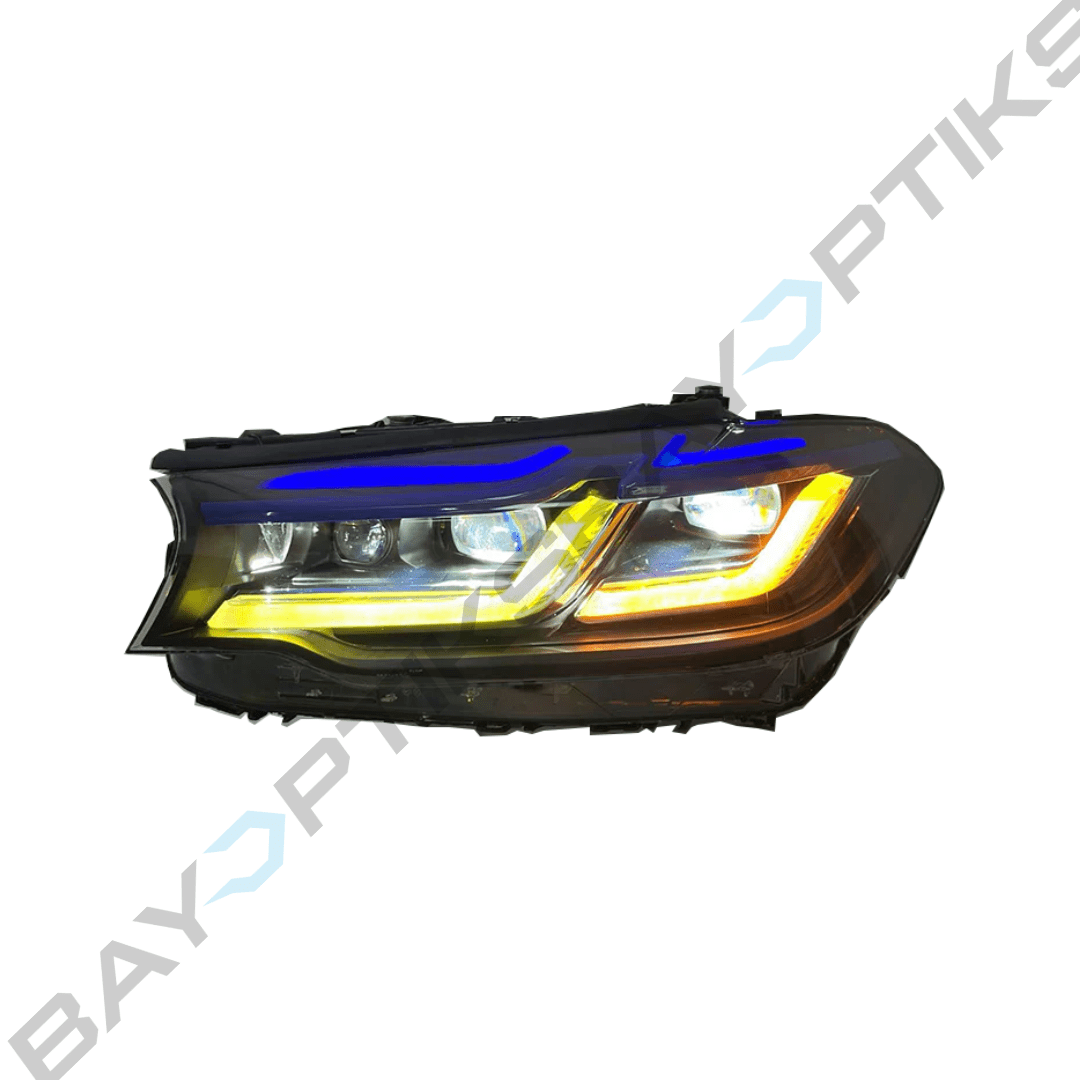 F90 M5 & G30 G38 5 Series Laser Style CSL Yellow/White LED Headlights (2018-2020)