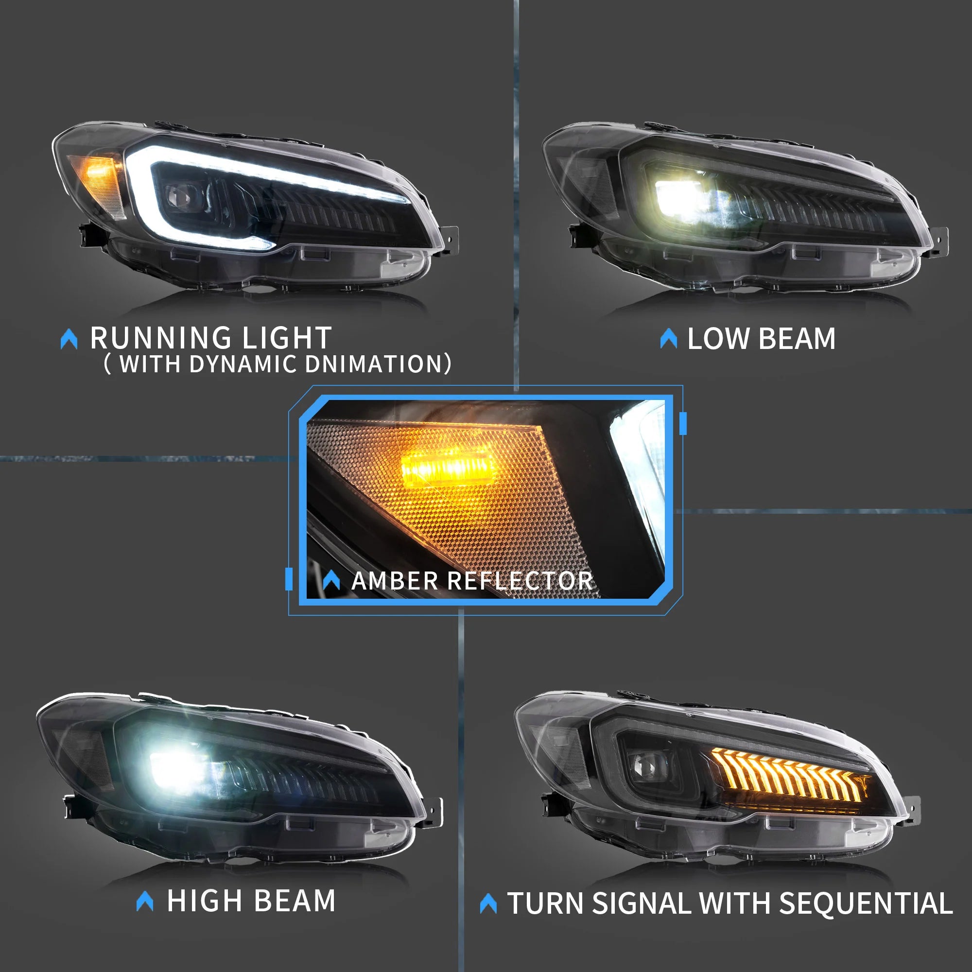 Subaru WRX LED Projector Headlights 2015 - 2021