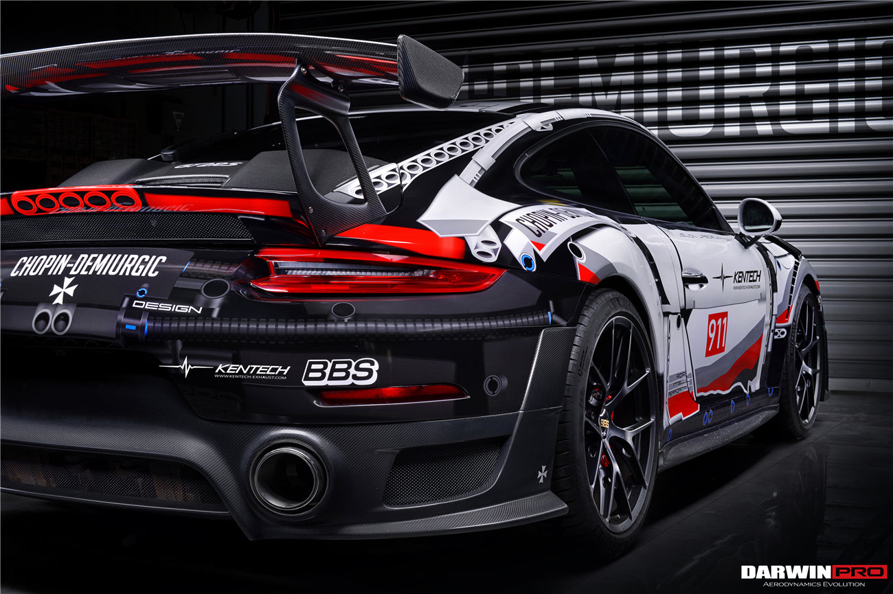 2016 - 2019 Porsche 911 991.2 Carrera & S GT2RS Style Partial Carbon Fiber Rear Bumper