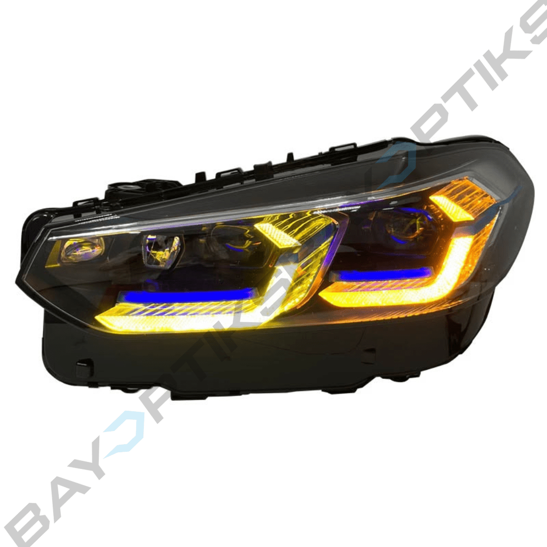 BMW G01 G08 X3 Laser Style Yellow White Switchable LED Headlights 2018-2024