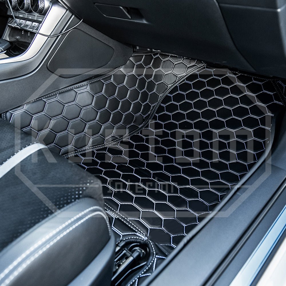 2022-2025 Toyota GR86 / Subaru BRZ Honeycomb Leather Floor Mat Liners