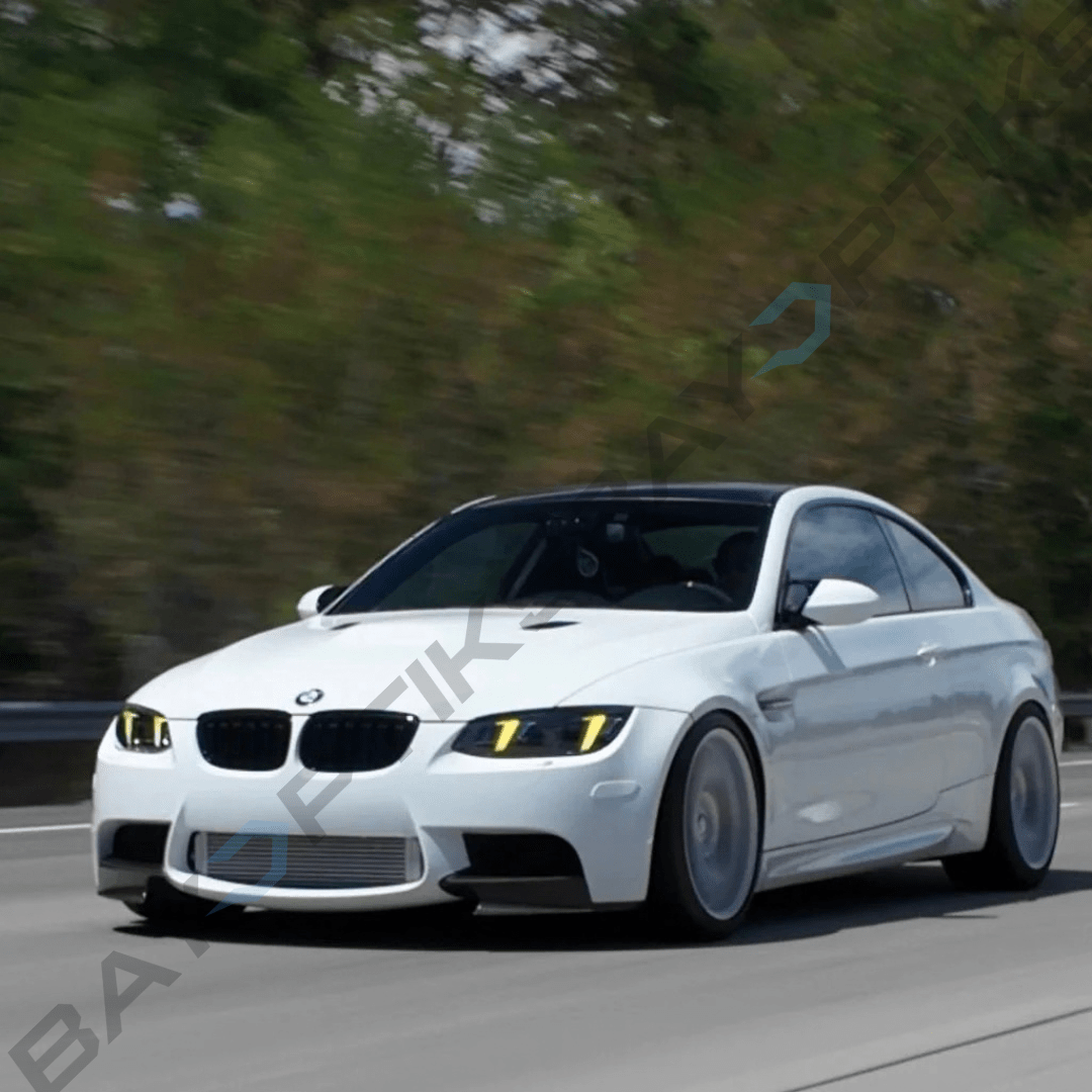 BMW E90 E92 M3 & 3 Series Coupe CSL Yellow/White Snake Eyes Style Headlights 2007–2013