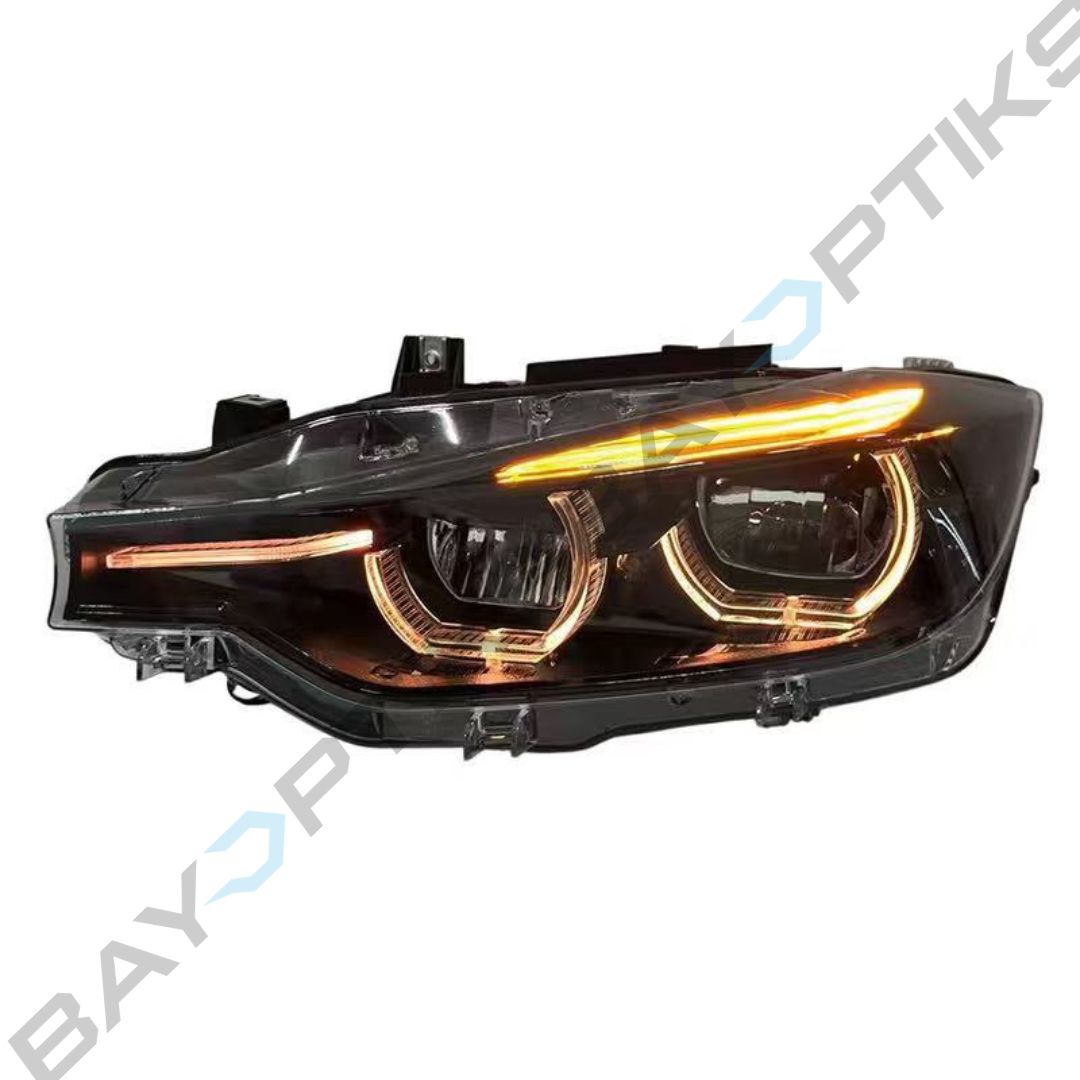 BMW F30 F31 F35 3 Series Black Shadow RGB DRL LED Headlights 2013-2019
