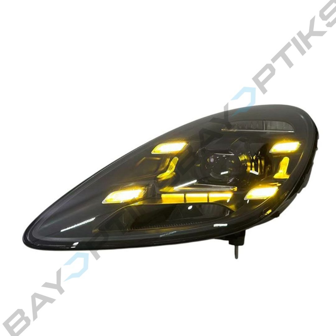 Porsche 982 718 Cayman Yellow White Switchable LED Front Lights 2017-2024