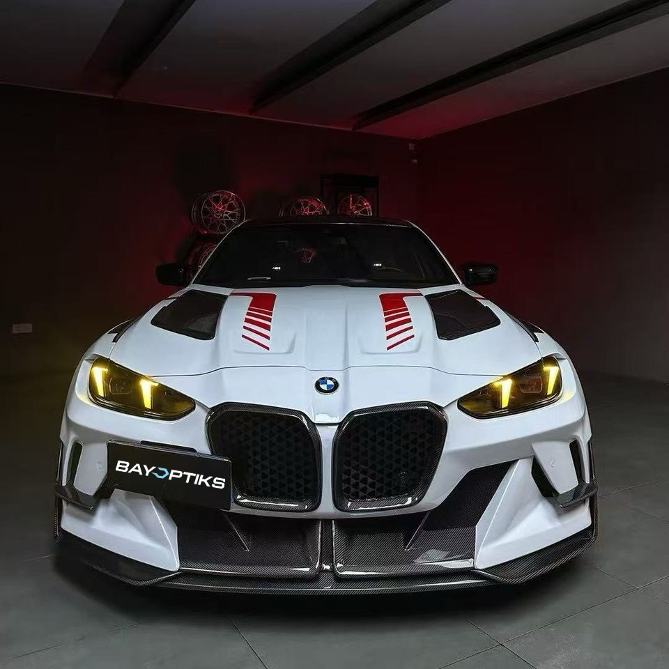 G8X G80 M3 G82 M4 G22 4 Series Complete Snake Eyes Style Headlights CSL YELLOW/WHITE (2021 - 2024)