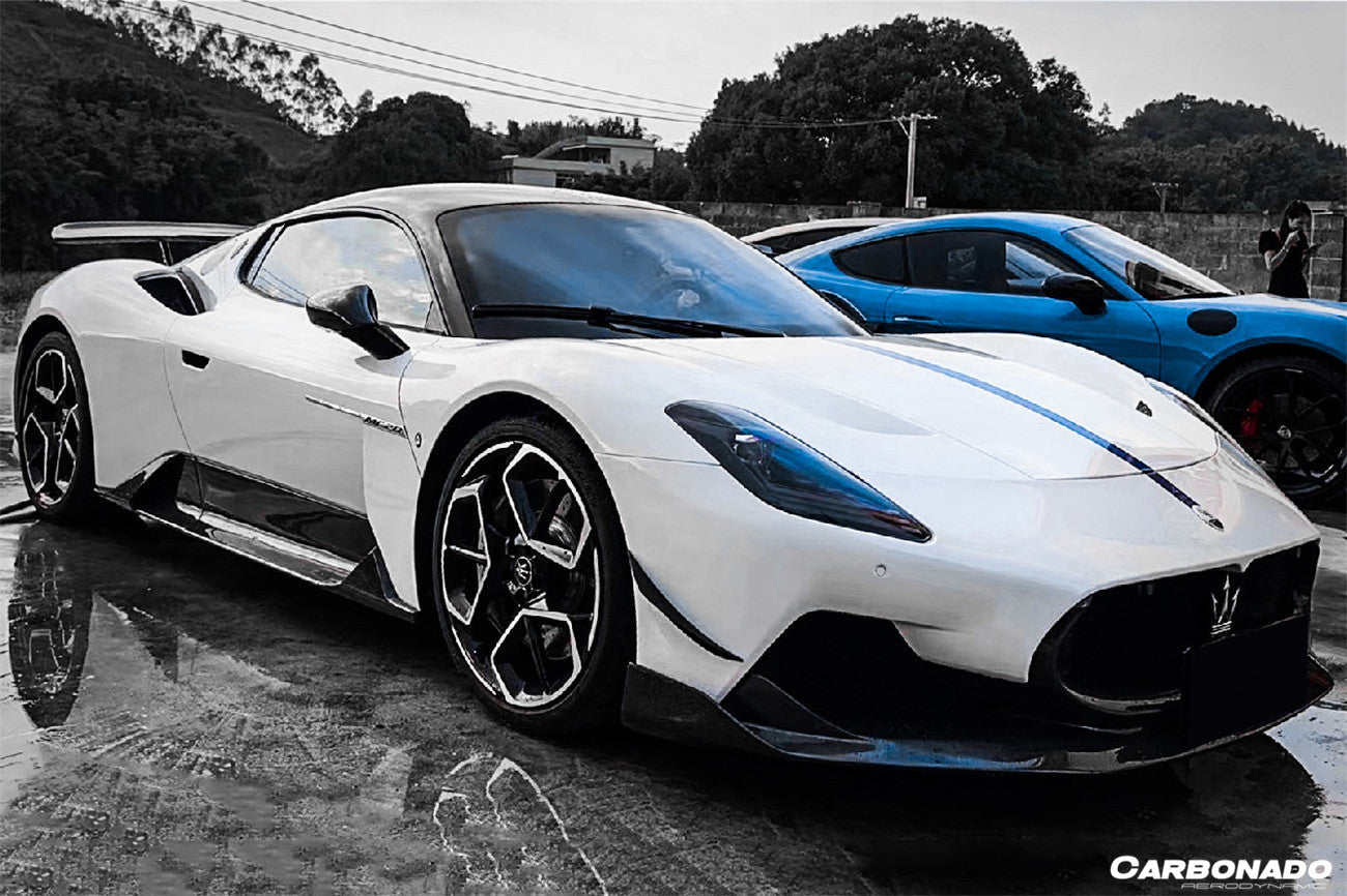 2020 - 2024 Maserati MC20 SVD Style Dry Carbon Fiber Side Skirts