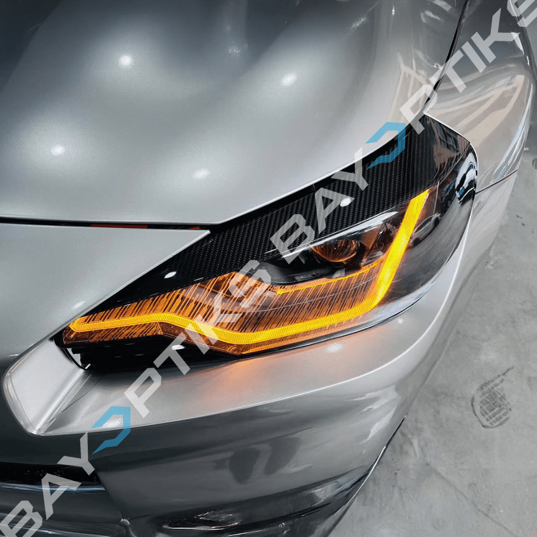 BMW G87 M2 Dry Carbon Fiber Headlight Eyelid Eyebrow Trim Covers 2023-2025