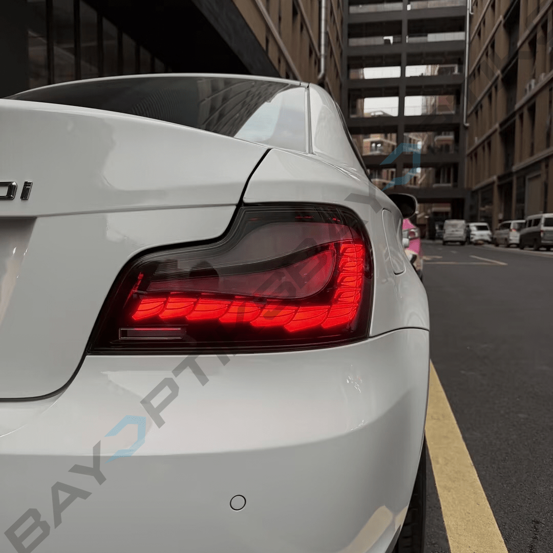 BMW E82 1M 1 Series OLED Style LED Taillights Smoked Red 2007-2013
