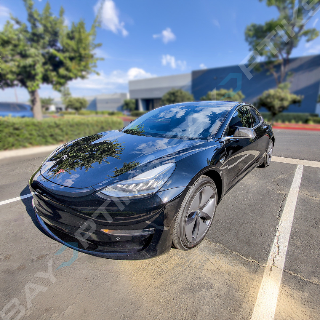 Tesla Model 3 Dry Matt Carbon Fiber M Style Side Mirror Cover Caps 2017-2023