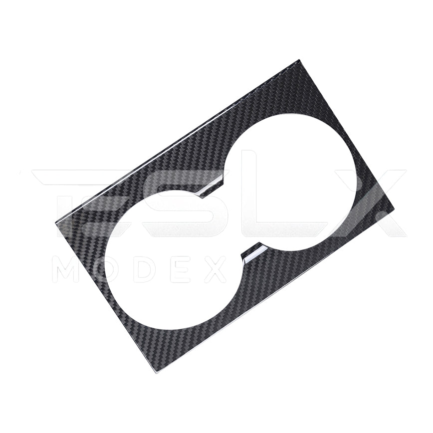 Tesla Model 3 Highland / Model Y Carbon Fiber Interior Water Cup Frame 2024-Up