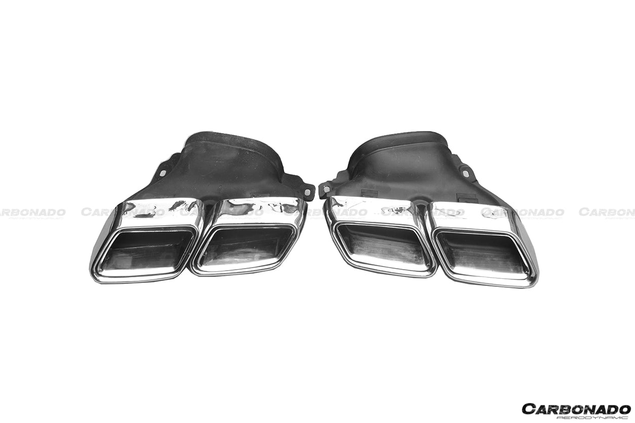 2008 - 2014 Mercedes Benz C Class W204 P Style Rear Bumper with Exhaust tips