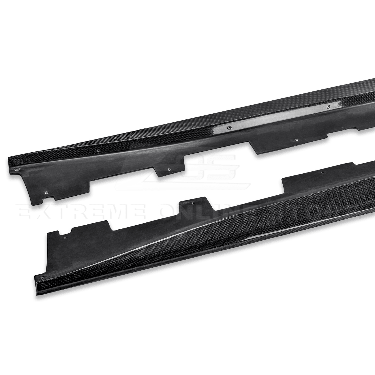 Chevrolet Camaro 6th Gen T6 Style Gloss Black Carbon Fiber Side Skirts 2019-2024