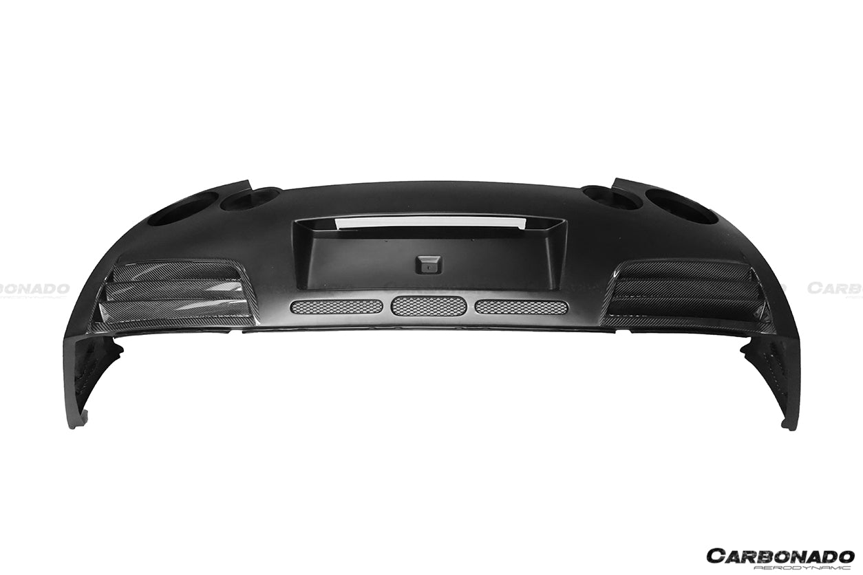 2008 - 2016 Nissan GTR R35 CBA & DBA VA Style Rear Bumper with Diffuser and LED Light