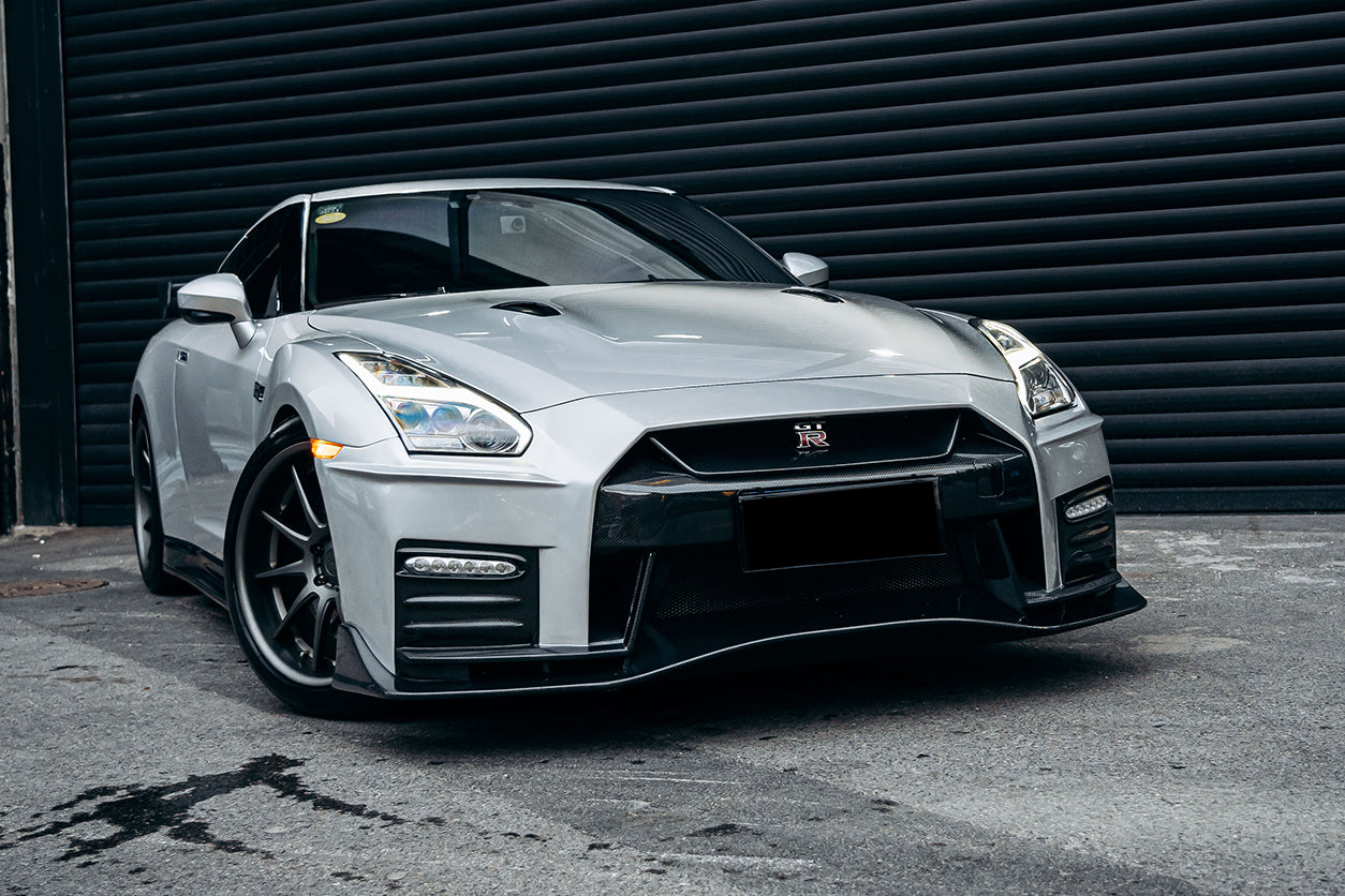2017 - 2022 Nissan GTR R35 EBA NSM Style Partial Carbon Fiber Front Bumper