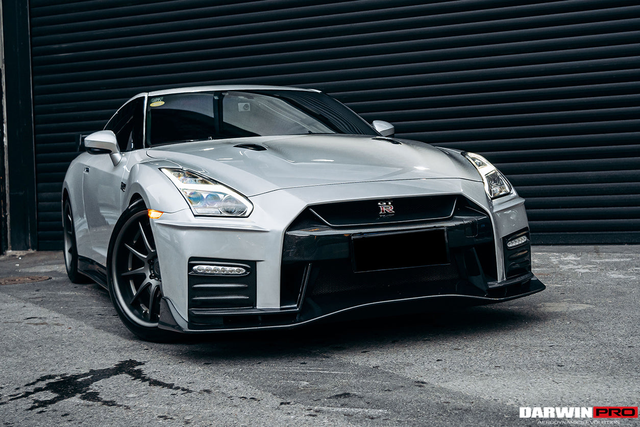 2017 - 2022 Nissan GTR R35 EBA NSM Style Partial Carbon Fiber Front Bumper