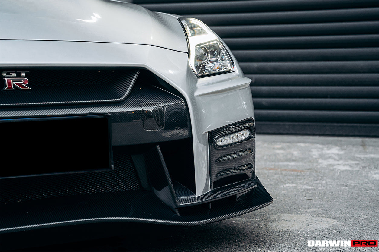 2017 - 2022 Nissan GTR R35 EBA NSM Style Partial Carbon Fiber Front Bumper