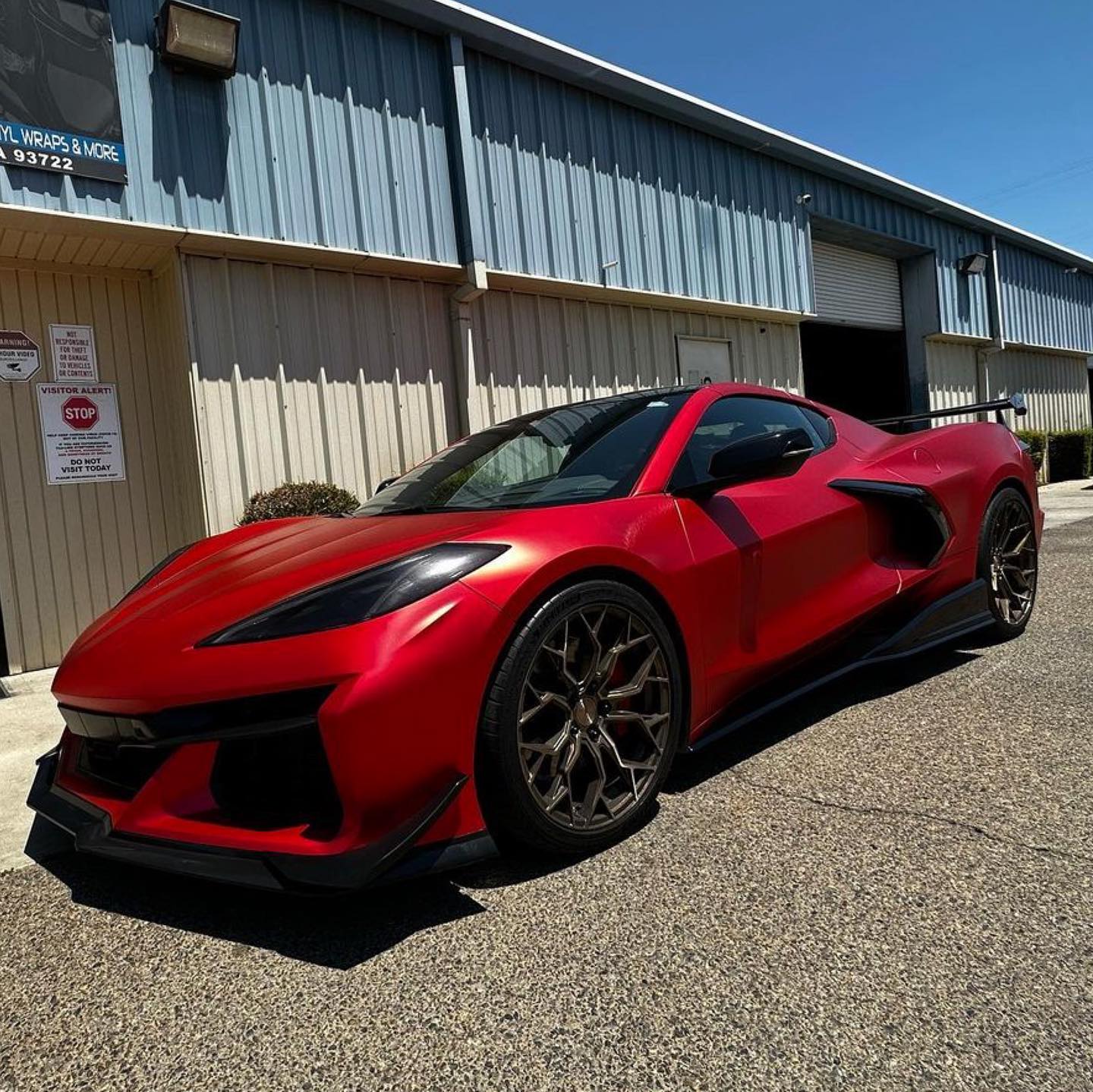 Chevrolet Corvette C8 Z06 Conversion Style Unpainted Front Bumper Kit 2020-2024
