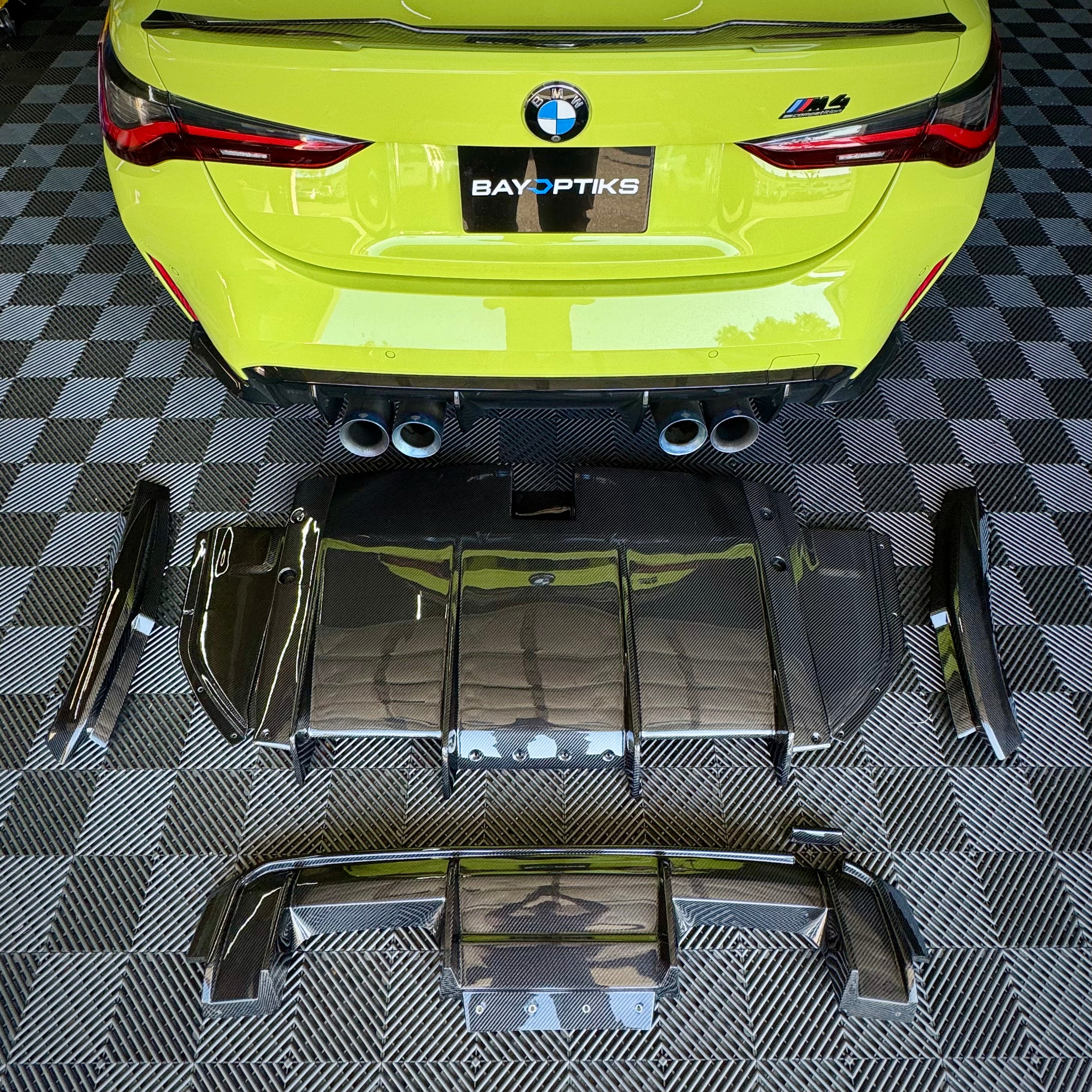 BMW G8X G80 G82 M3 M4 Carbon Fiber 7 Piece Race Diffuser