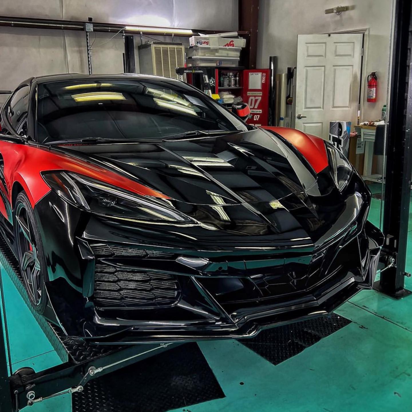 Chevrolet Corvette C8 Z06 Conversion Style Unpainted Front Bumper Kit 2020-2024