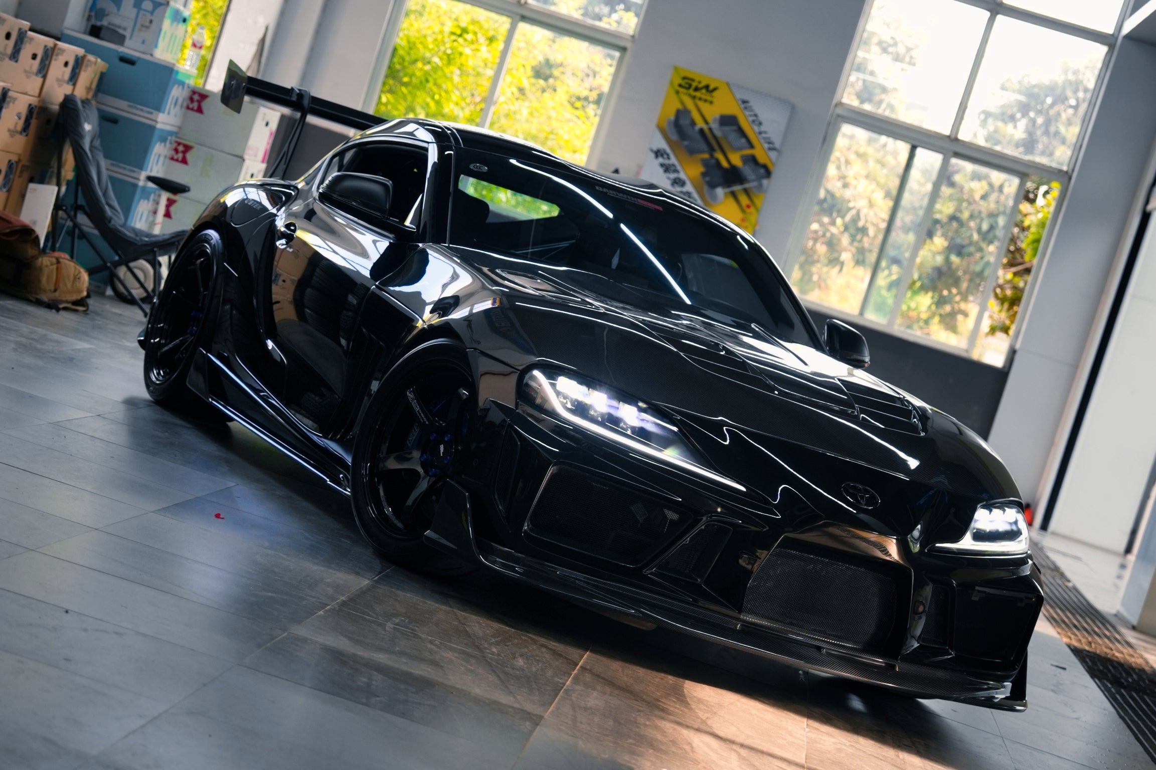 2019 - 2025 Toyota GR Supra (J29 & DB) A90 A91 BKSSII Style Partial Carbon Fiber Front Bumper