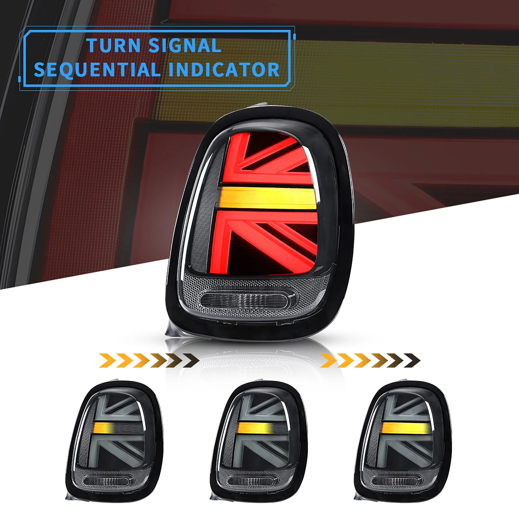BMW Mini Cooper F55 F56 F57 Black Trim LED Taillights 2014 - 2019