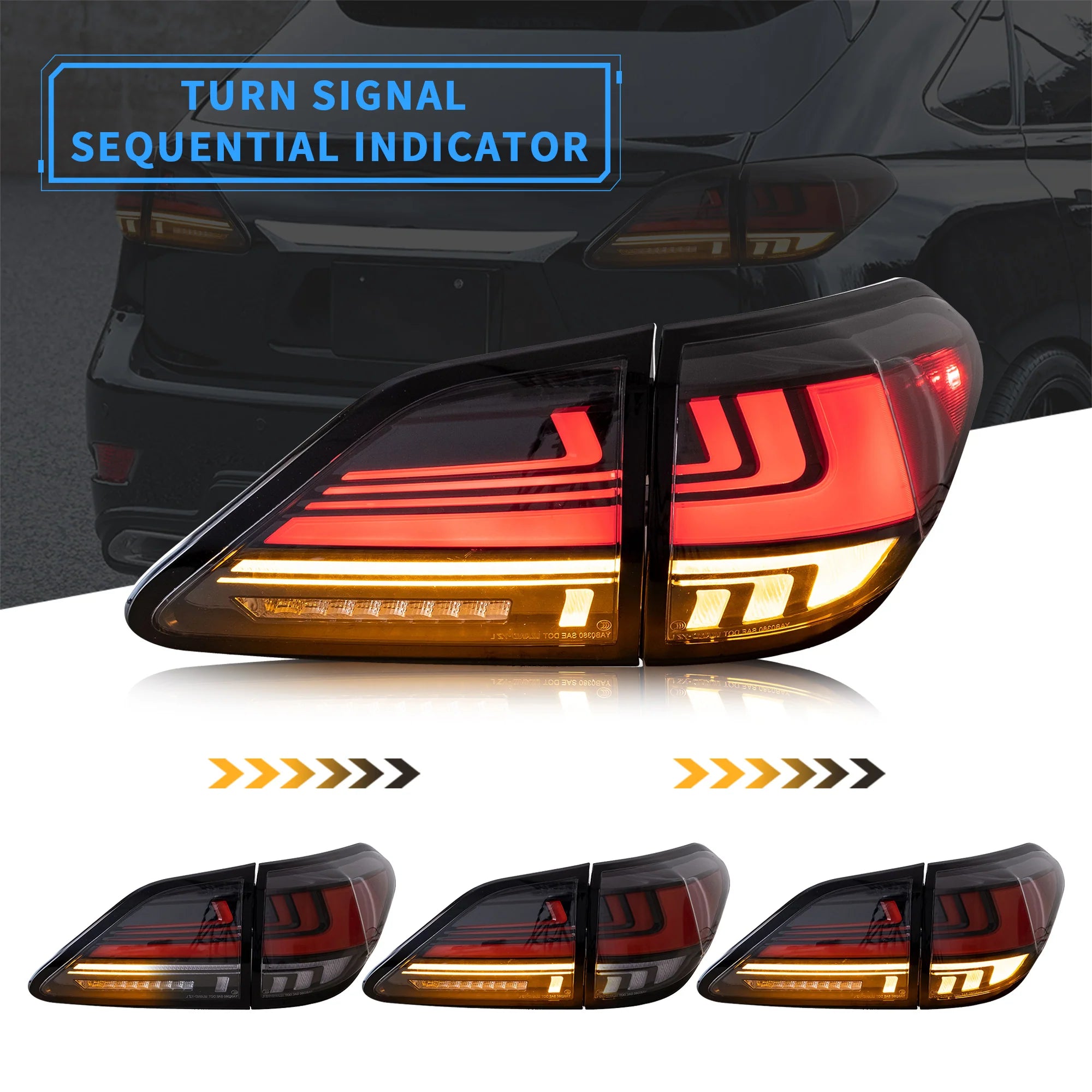 2010 - 2015 Lexus RX 350 450h 270 LED Taillights