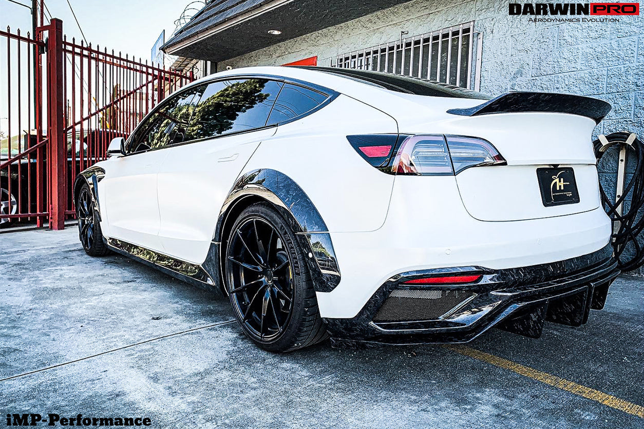 2017 - 2020 Tesla Model 3 IMP Performance Partial Carbon Fiber Rear Bumper