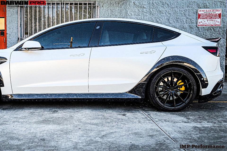 2021 - 2025 Tesla Model 3 IMP Performance Partial Carbon Fiber Full Body Kit