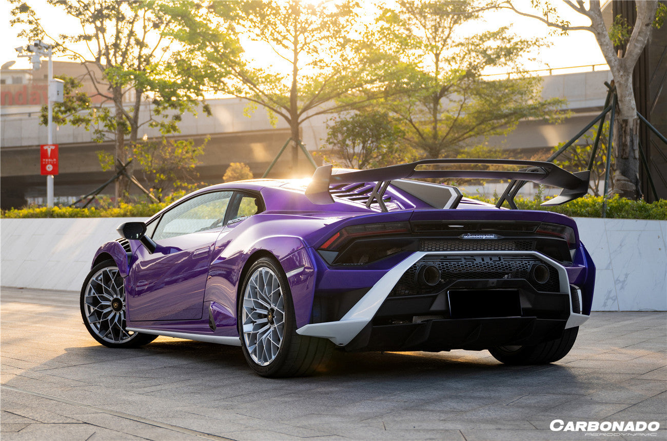 2021 - 2024 Lamborghini Huracan STO Dry Carbon Fiber Trunk Spoiler Side Winglets