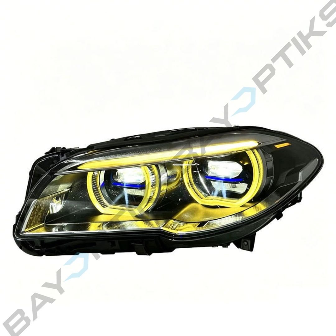 BMW F10 5 Series Laser Style Dual Projector CSL Yellow/White LED Headlights 2010–2017