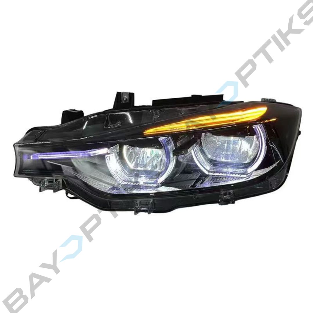 BMW F30 F31 F35 3 Series Black Shadow RGB DRL LED Headlights 2013-2019