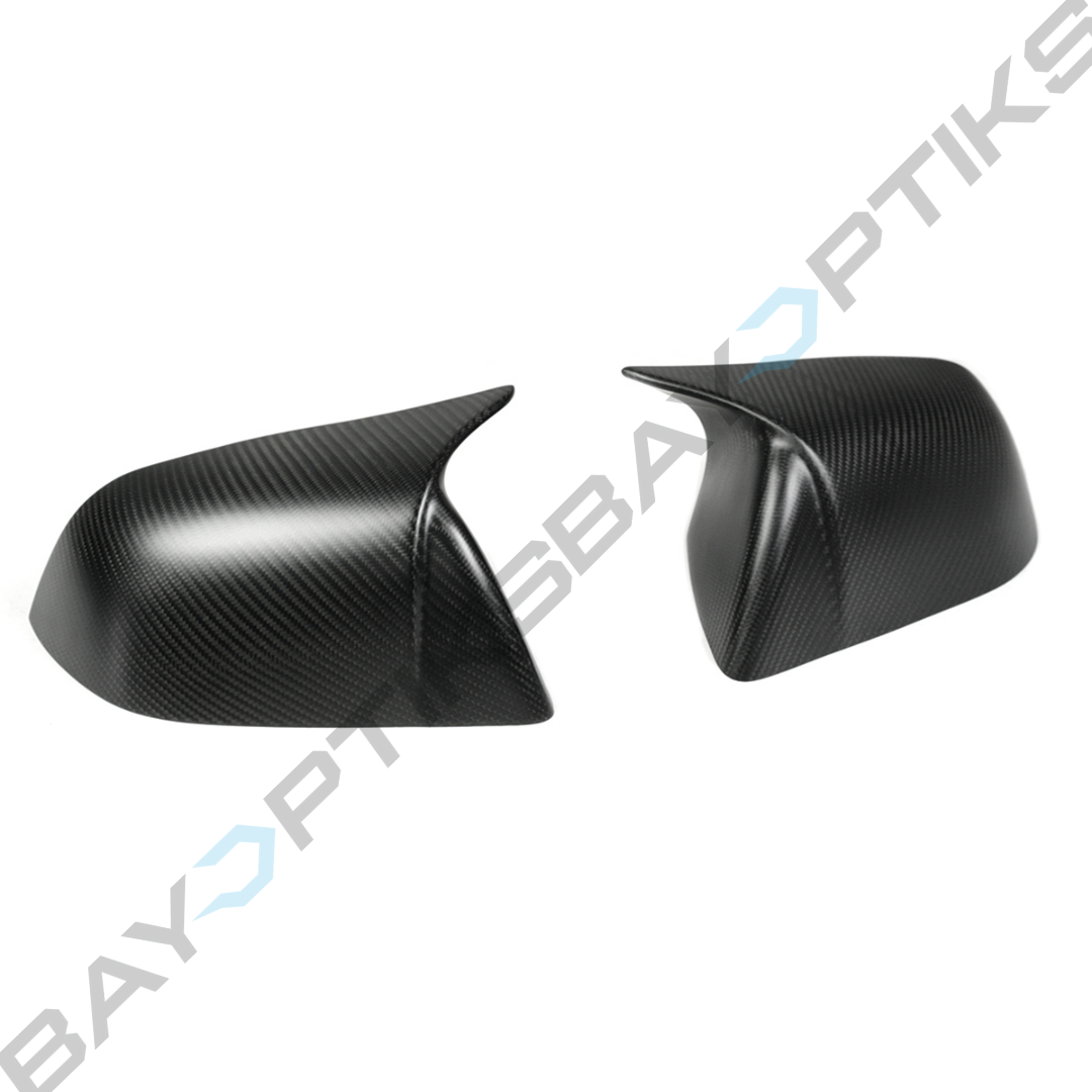 Tesla Model 3 Dry Matt Carbon Fiber M Style Side Mirror Cover Caps 2017-2023