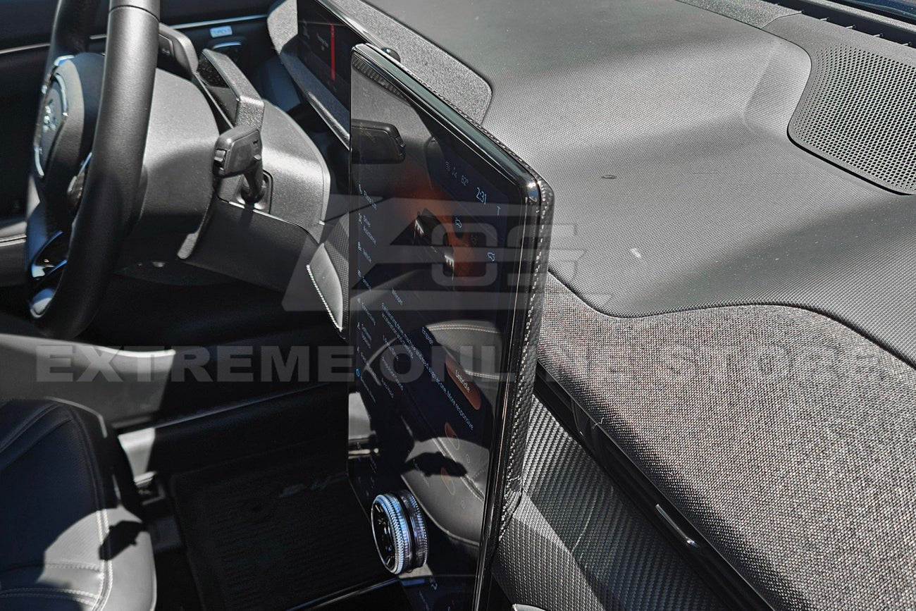 Ford Mustang Mach-E Factory Style Dry Carbon Fiber Navigation Monitor Cover 2021-Up