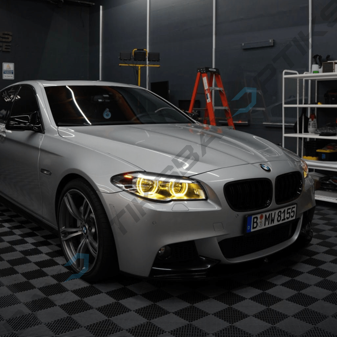 BMW F10 5 Series M5 LCI Style CSL Yellow/White DRL Headlights 2011–2017