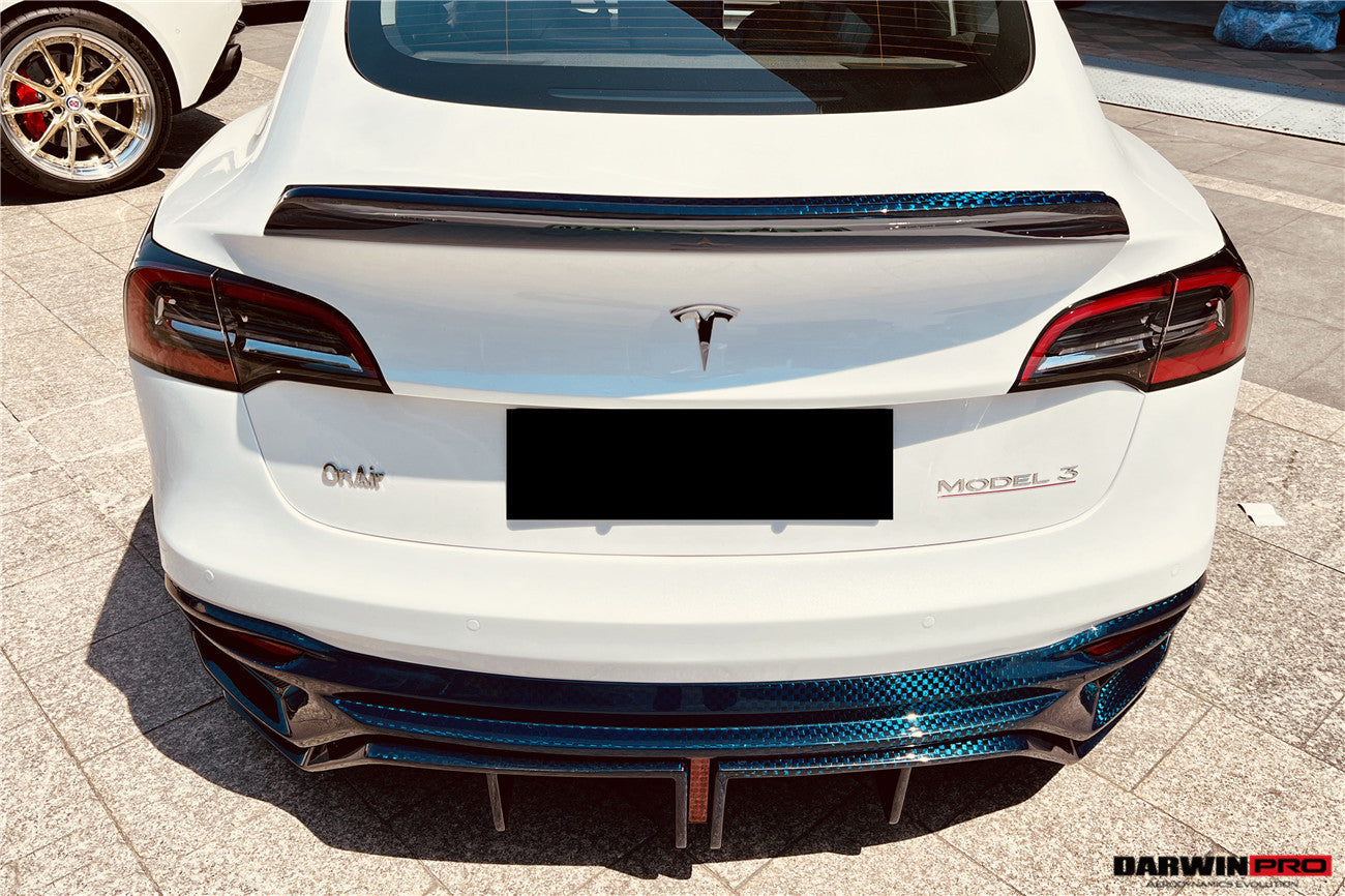2017 - 2020 Tesla Model 3 IMP Performance Partial Carbon Fiber Rear Bumper